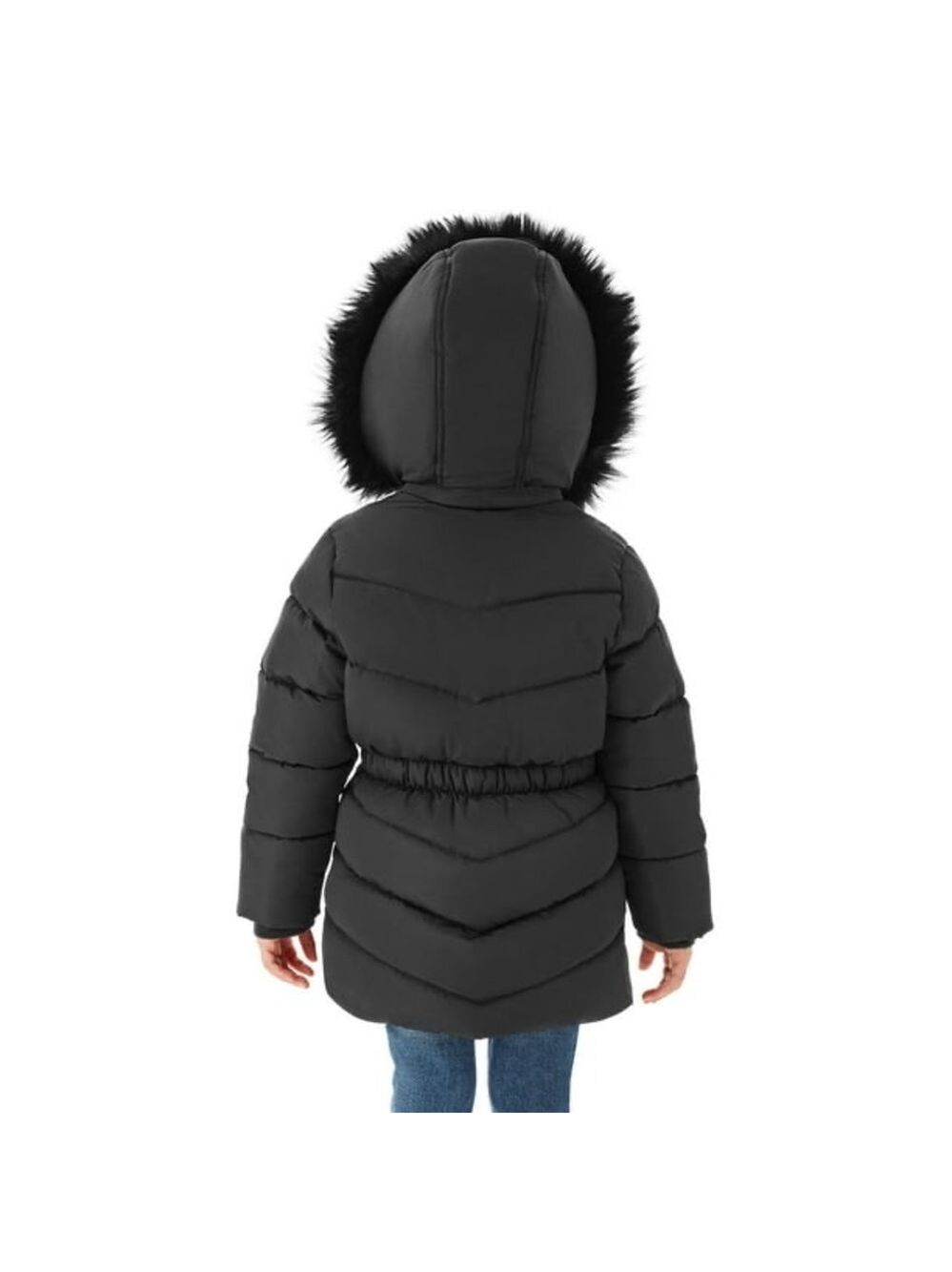 Member's Mark Girls Removable Faux Fur Trim Hood Puffer Jacket S (6/6X) - Picture 4 of 6
